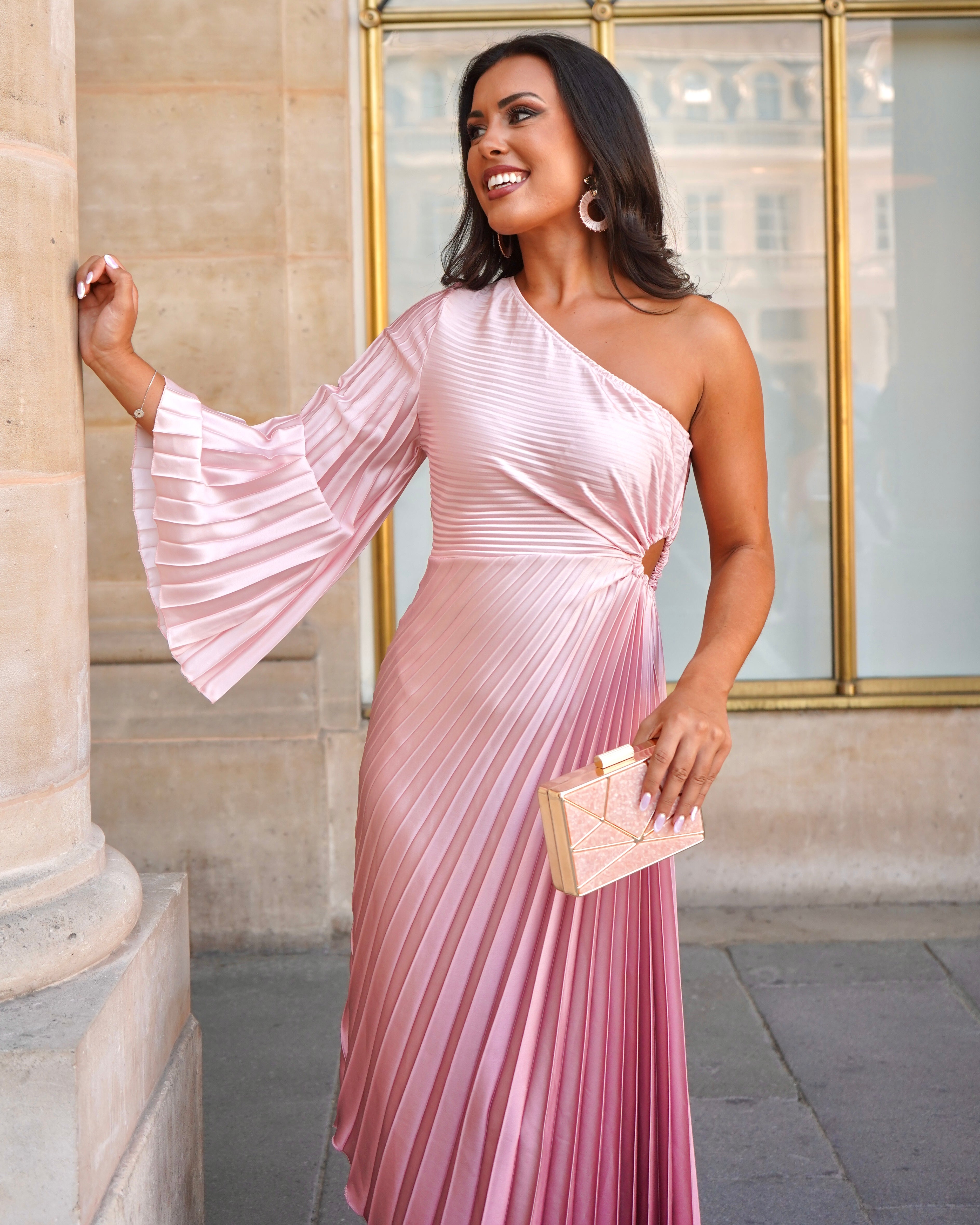 Athena Pink Nude Dress