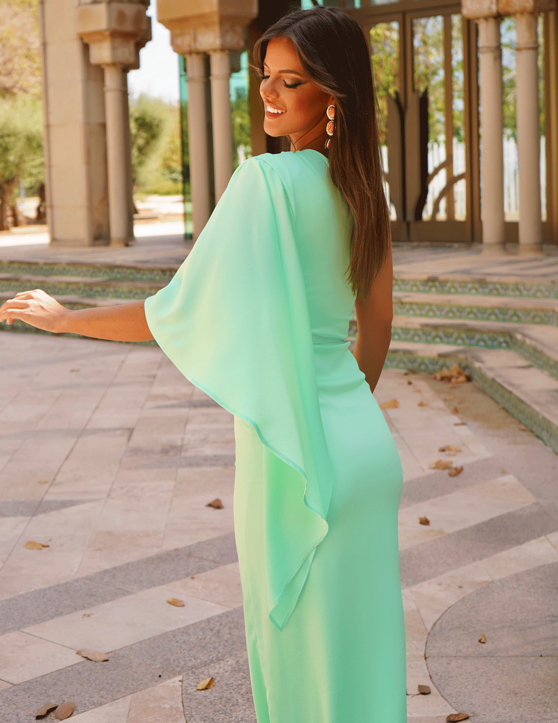 Vestido Lía Verde Agua