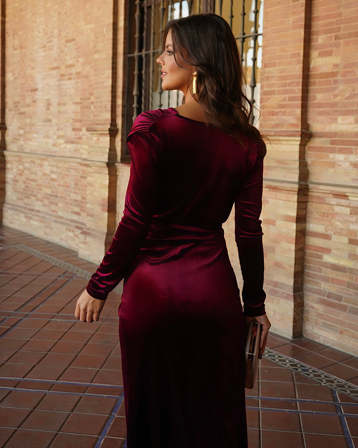 Vestido Palermo Burdeos