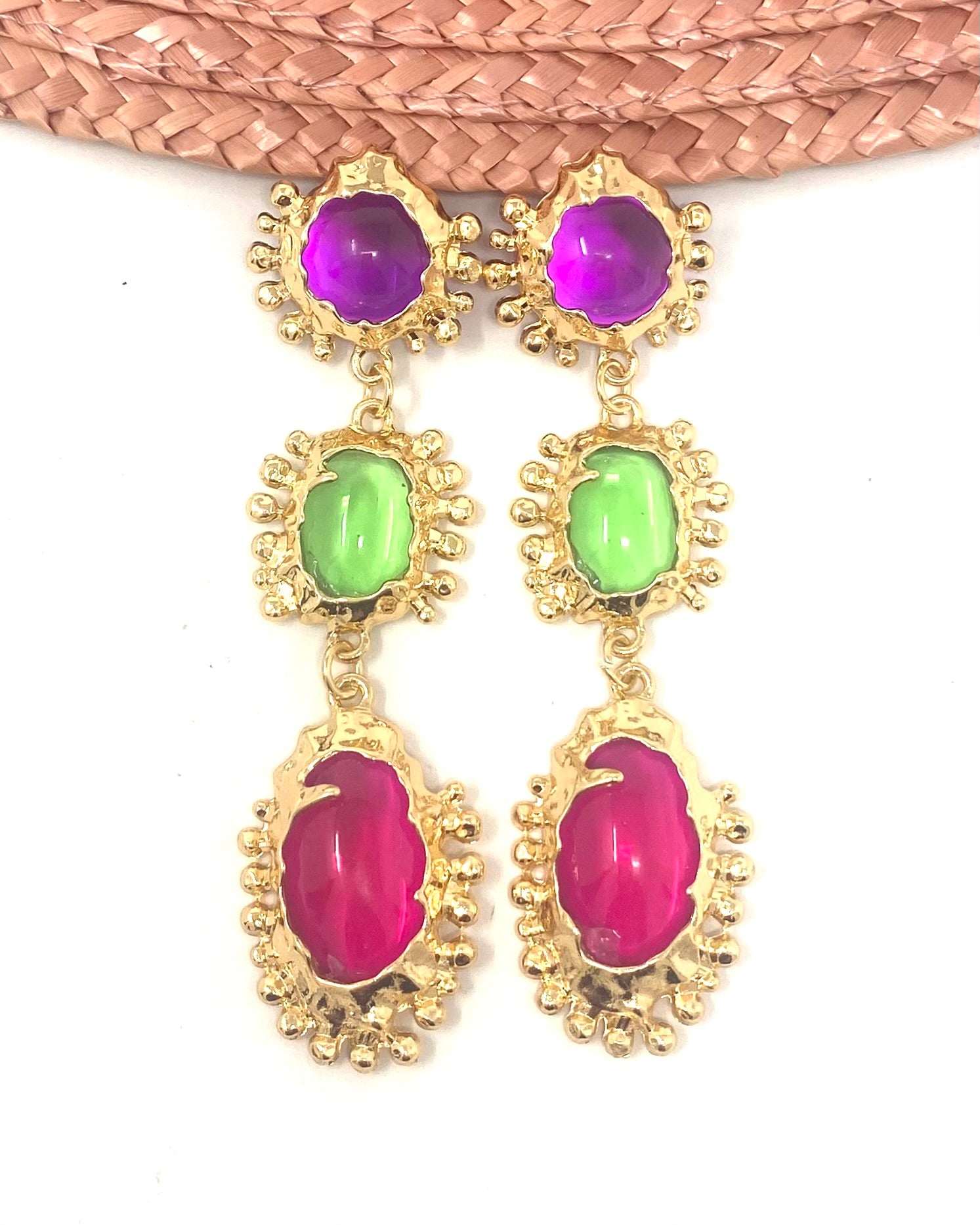 Pendientes Olivia Fucsia