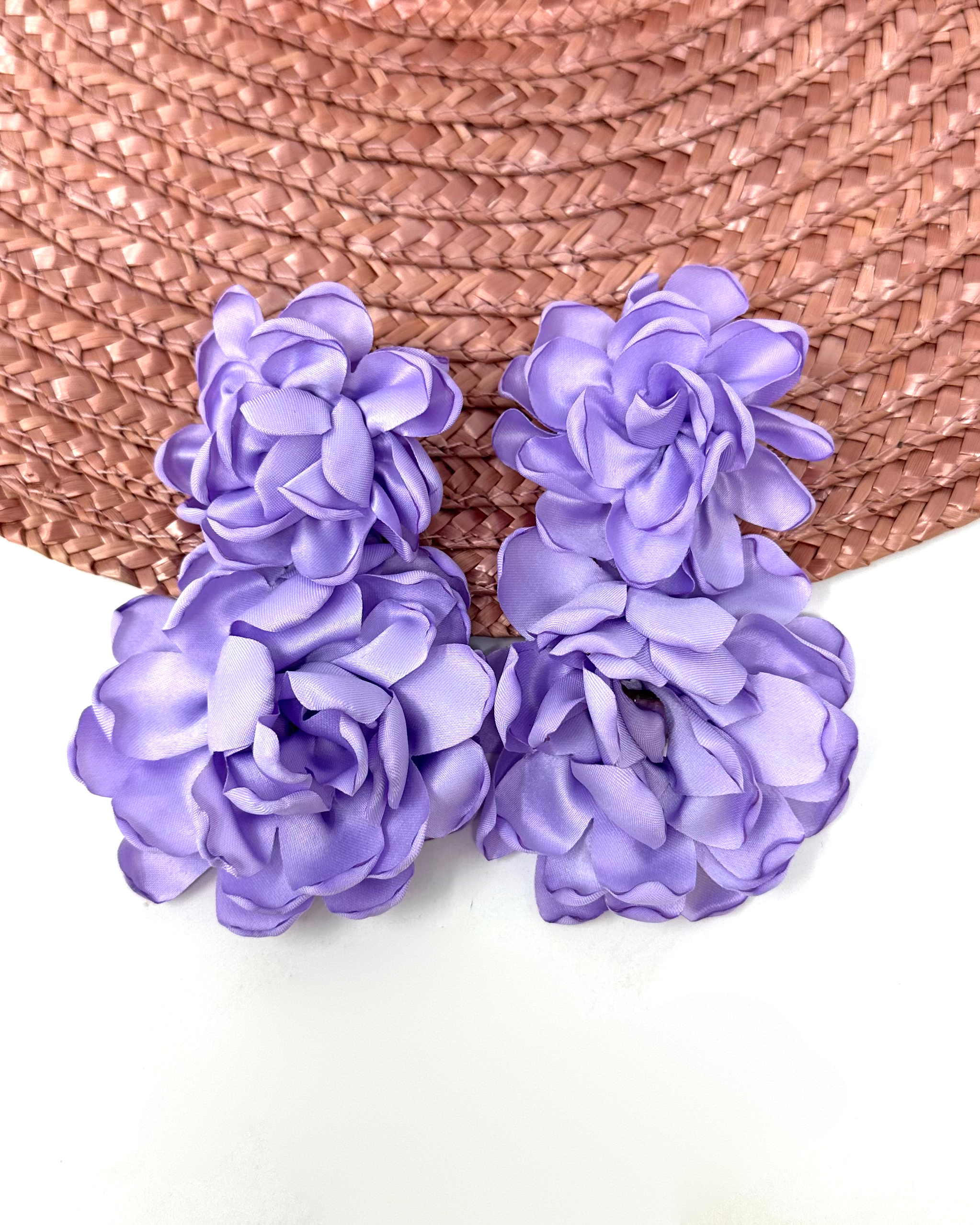 Pendientes Flor Malva