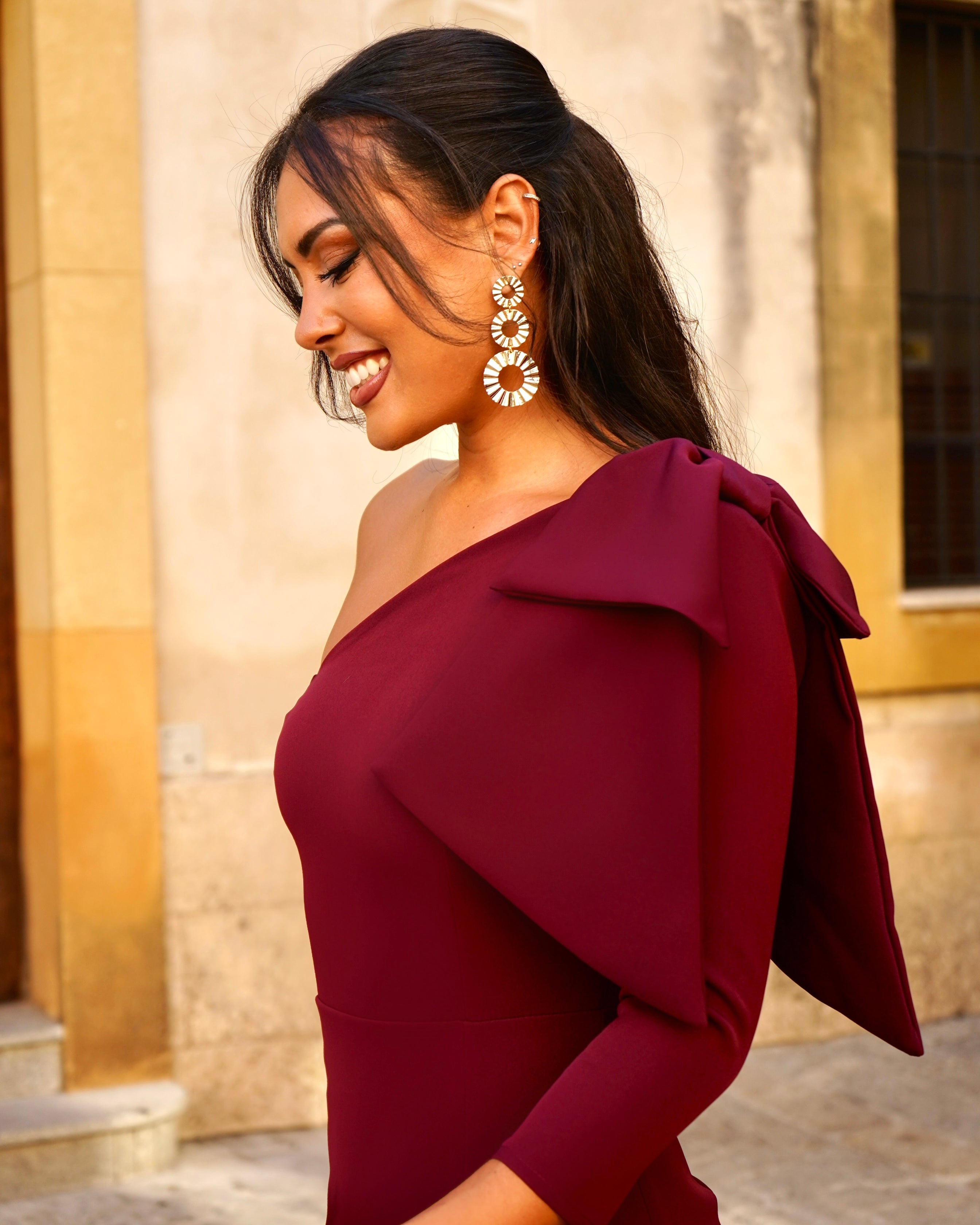 Camila burgundy dress