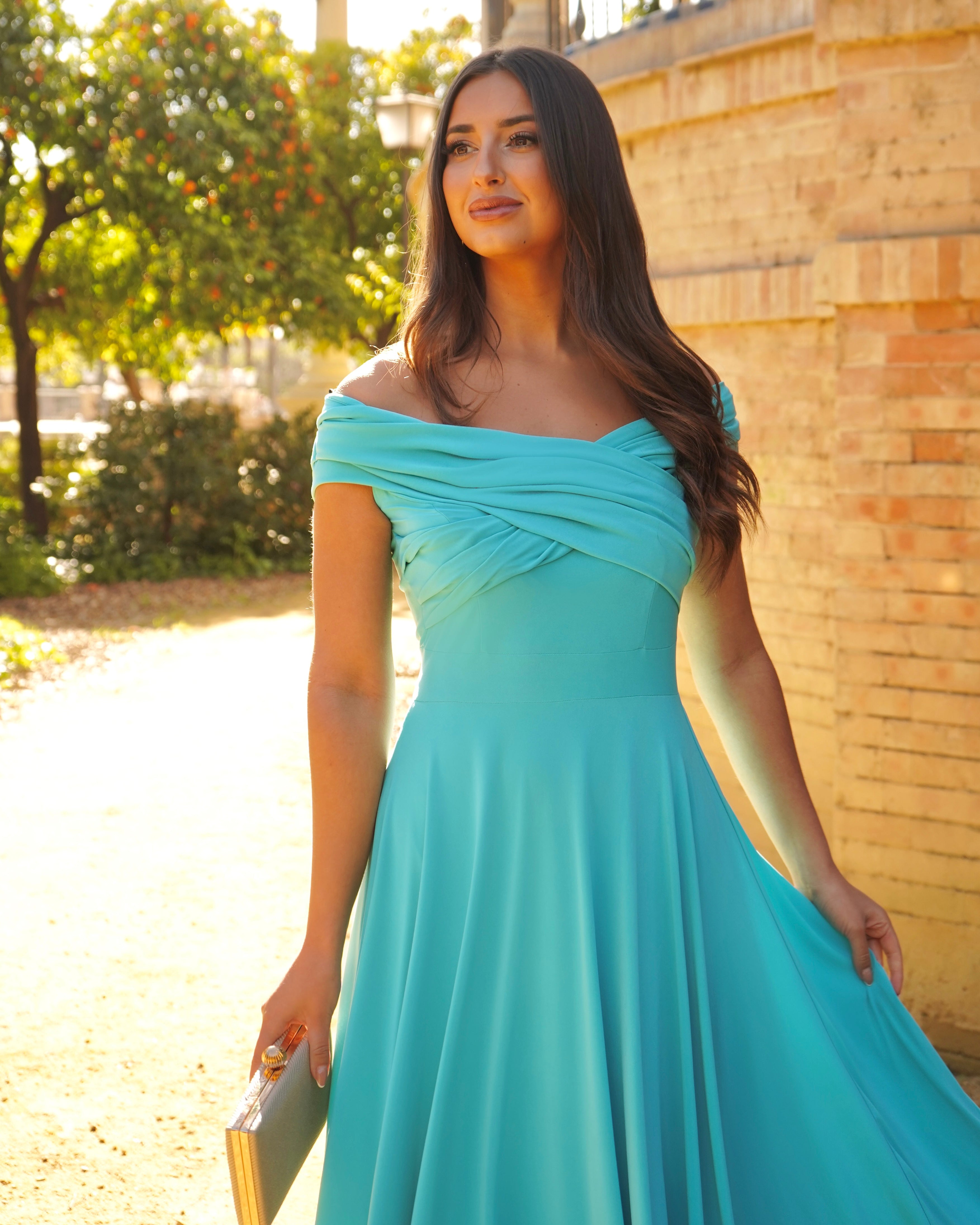 Turquoise Cashmere Dress