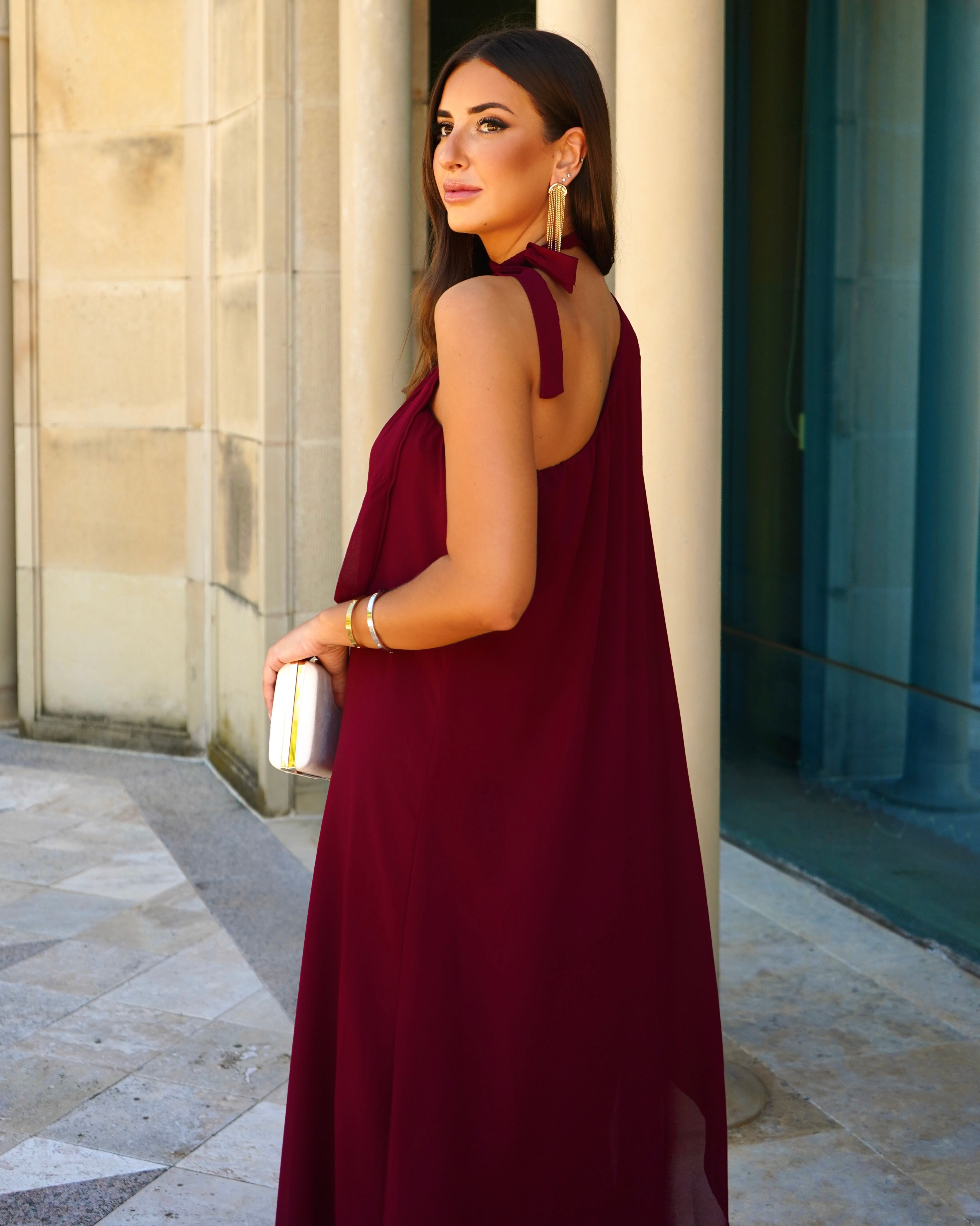 Jalisco burgundy dress