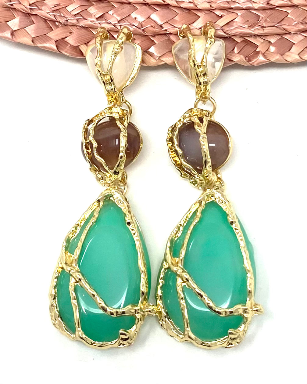 Pendientes Adara verde