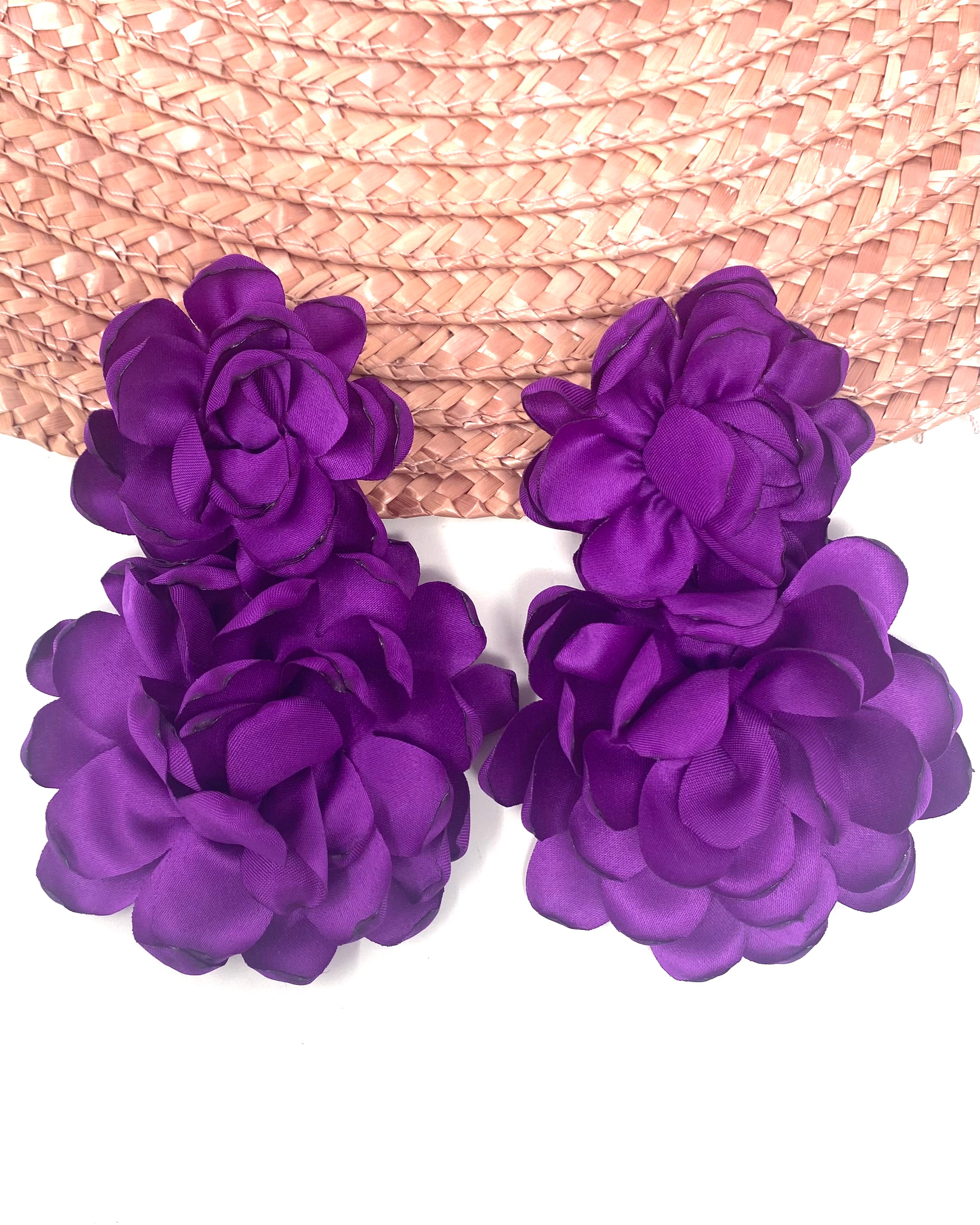 Pendientes Flor morado