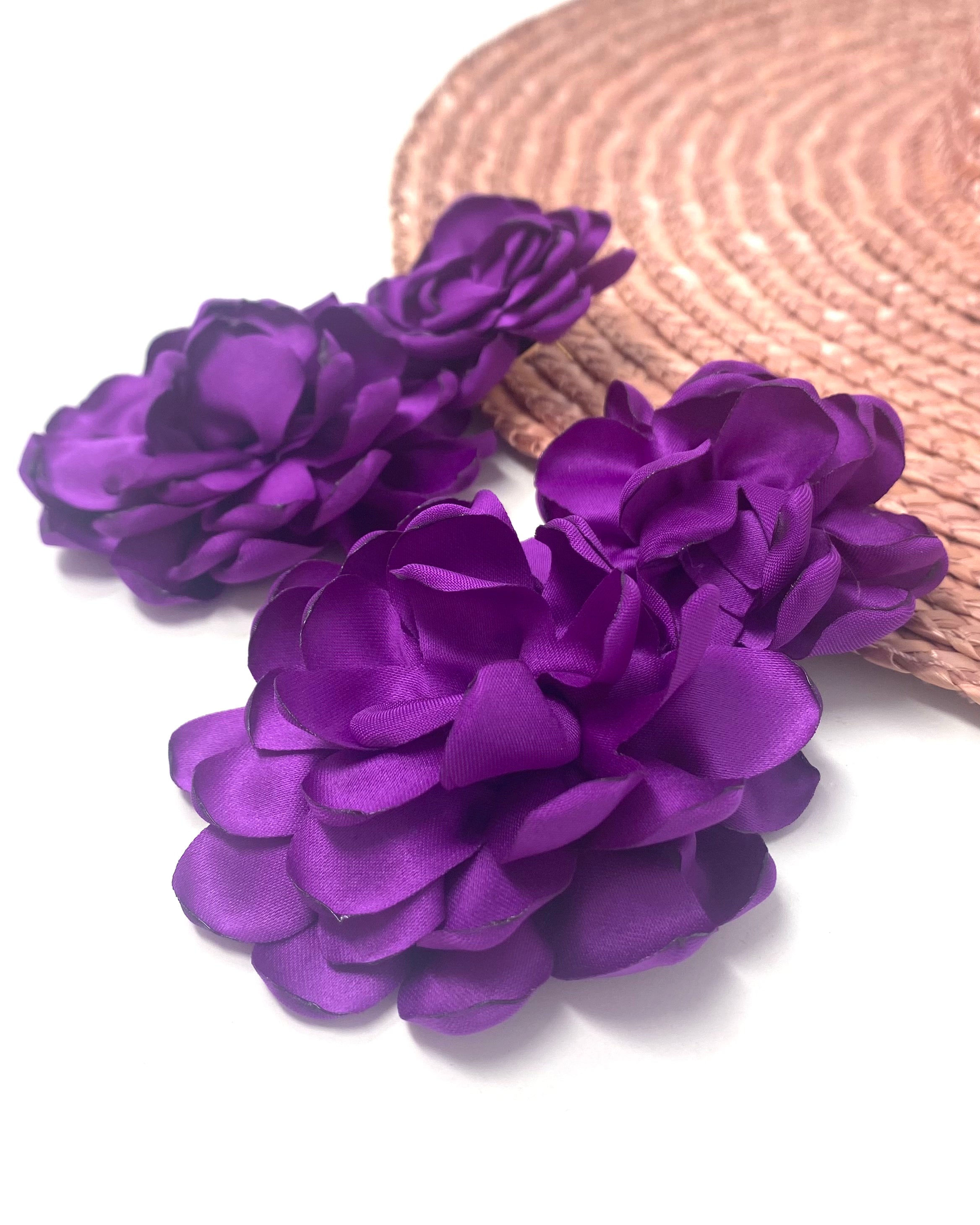 Pendientes Flor morado