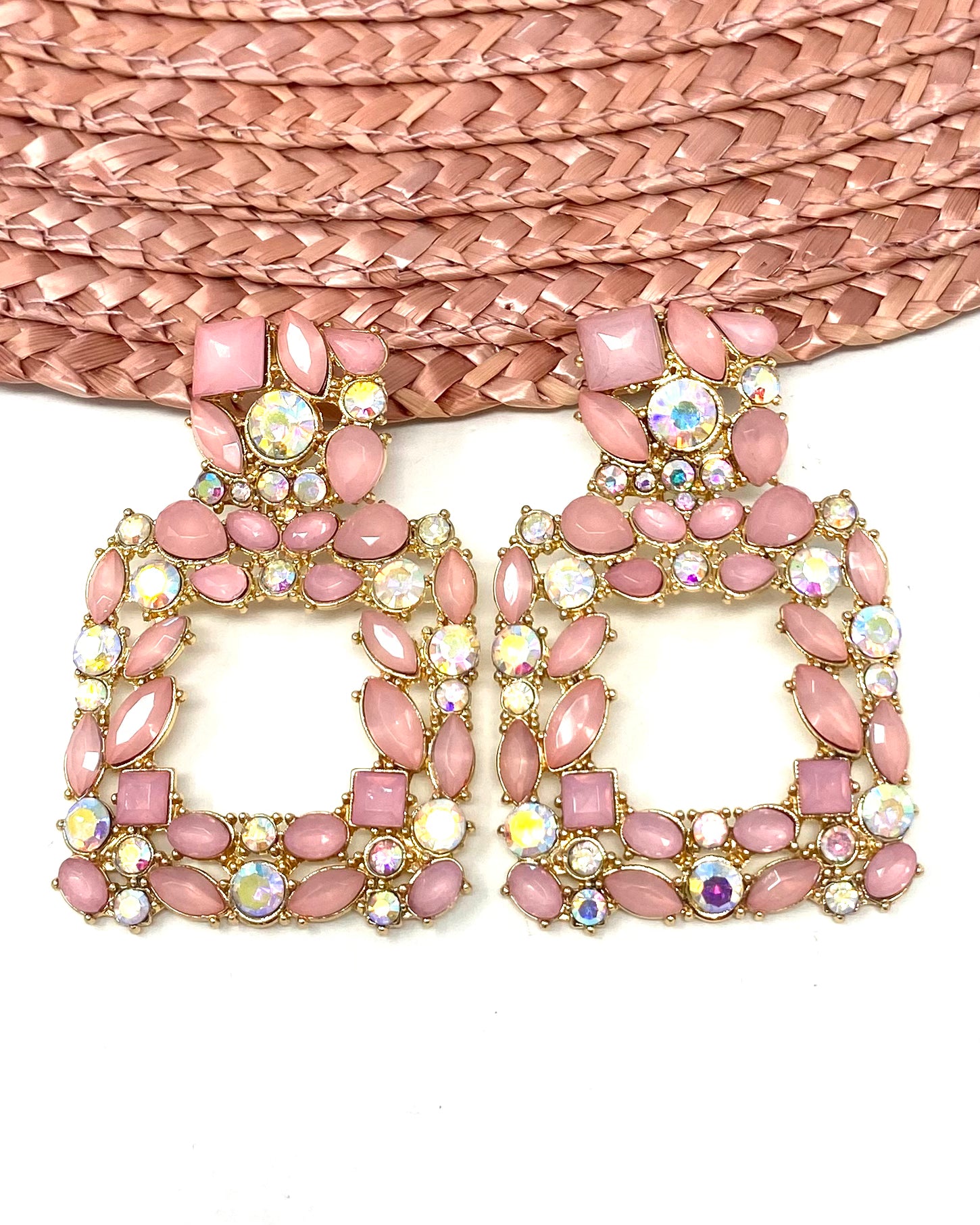 Pendientes Rubí rosa