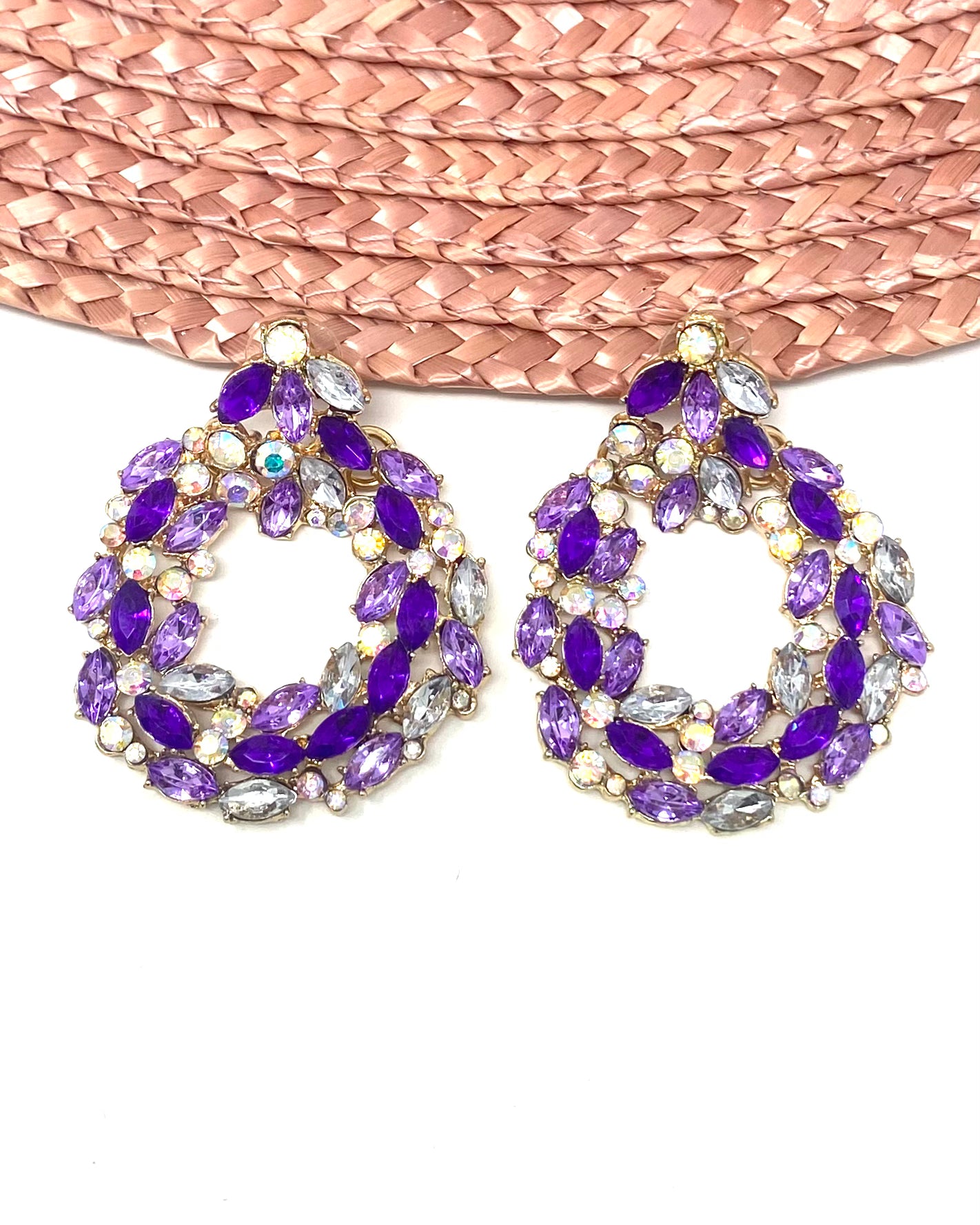 Pendientes Cáliz morado