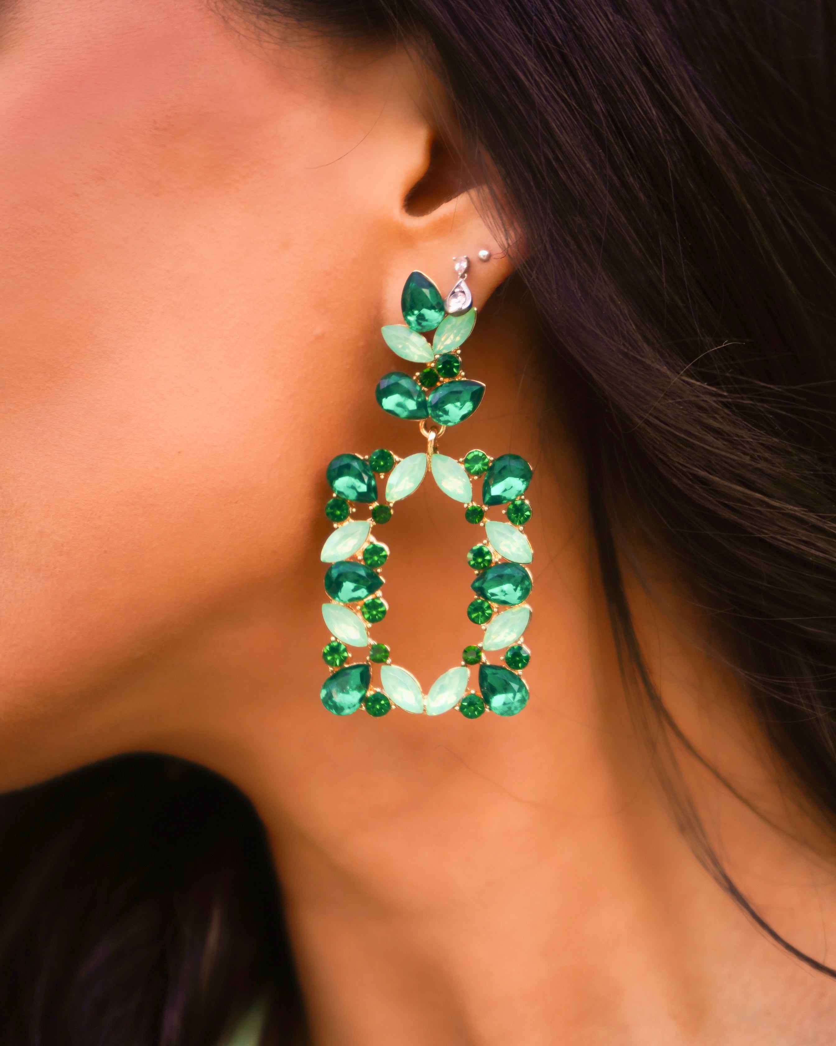 Pendientes Lidia verde